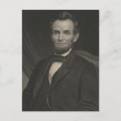 Carte Postale Etching Portrait d'Abraham Lincoln (Devant)