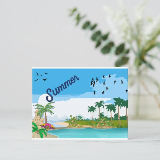 Carte postale été (Debout devant)