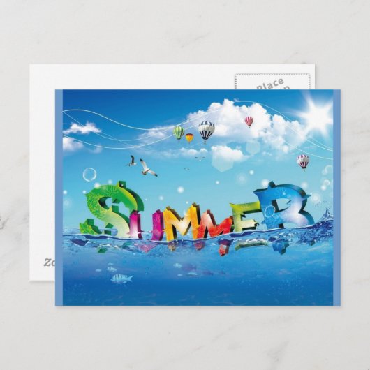 Carte Postale Été (Devant / Derrière)