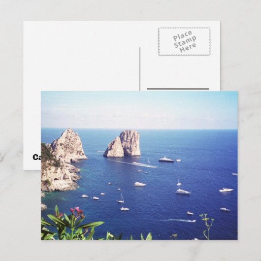 Carte Postale Été à Capri (Devant / Derrière)