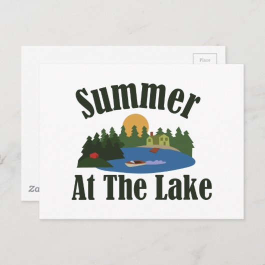 Carte Postale Été Au Lac (Devant / Derrière)