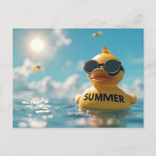 Carte Postale Été, Canard en caoutchouc, Passage (Devant)