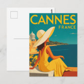 Carte Postale Été élégant à Cannes (Devant / Derrière)