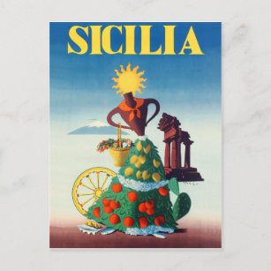 Carte Postale Été en Sicile, Italie