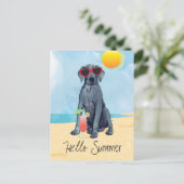 Carte postale Été Great Dane (Debout devant)