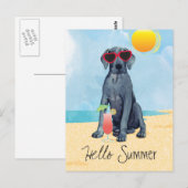Carte postale Été Great Dane (Devant / Derrière)