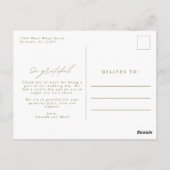 Carte Postale Été Mariage Merci à fleurs larges (Dos)