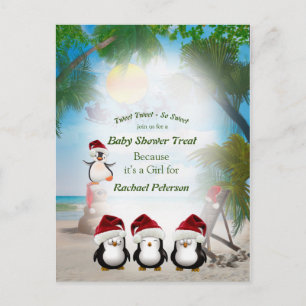 Carte Postale Été Noël Célébration Douche