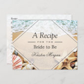 Carte Postale Eté Sandy Beach Fête des mariées de poisson d'étoi (Devant / Derrière)