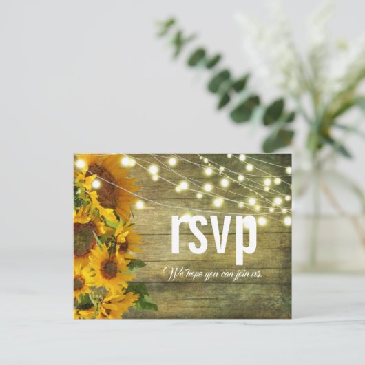Carte Postale Été tournesol | Rustic Americana RSVP (Debout devant)