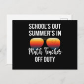 Carte Postale Été Vacances Math Enseignant Diplômé de (Devant / Derrière)