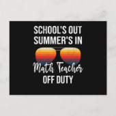 Carte Postale Été Vacances Math Enseignant Diplômé de (Devant)