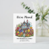 Carte Postale Été Victorien Nous avons déménagé Faire-part (Debout devant)