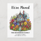 Carte Postale Été Victorien Nous avons déménagé Faire-part (Devant)