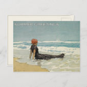 Carte Postale Été vintage De La Plage (Devant / Derrière)