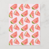 Carte Postale Été Watercolor Watermelon Slices (Devant)