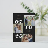 Carte Postale Étendre Joy COULEUR ÉDITABLE Enregistrer La Date (Debout devant)