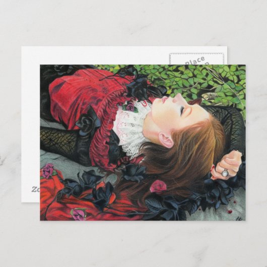 Carte Postale Eternal somnifère conte de fées princesse sombre C (Devant / Derrière)