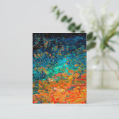 Carte Postale ETERNAL TIDE 2 Orange Turquoise Bleu noir Ombre (Debout devant)