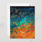 Carte Postale ETERNAL TIDE 2 Orange Turquoise Bleu noir Ombre (Devant / Derrière)