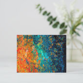 Carte Postale ETERNAL TIDE 2 Orange Turquoise Bleu noir Ombre (Debout devant)