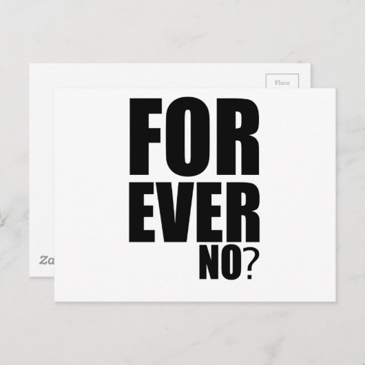 Carte Postale éternité (Devant / Derrière)