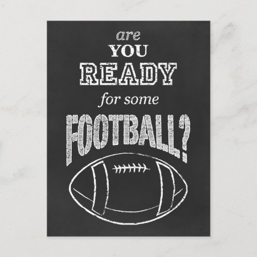 Carte Postale êtes-vous prêts pour un peu de football? (Devant)