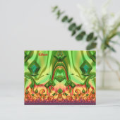 Carte Postale ETHAN ~ Motif de conception 3D ~ Couleurs de Noël~ (Debout devant)