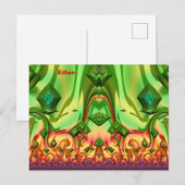 Carte Postale ETHAN ~ Motif de conception 3D ~ Couleurs de Noël~ (Devant / Derrière)