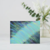 Carte Postale Ethereal Aqua Blue River Art prophétique moderne (Debout devant)