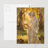 Carte Postale Ethereal Elf Maiden Art Nouveau Style (Devant / Derrière)