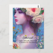 Carte Postale Ethérée Femmes, Guide de l'Esprit, Ange, Fée (Devant / Derrière)