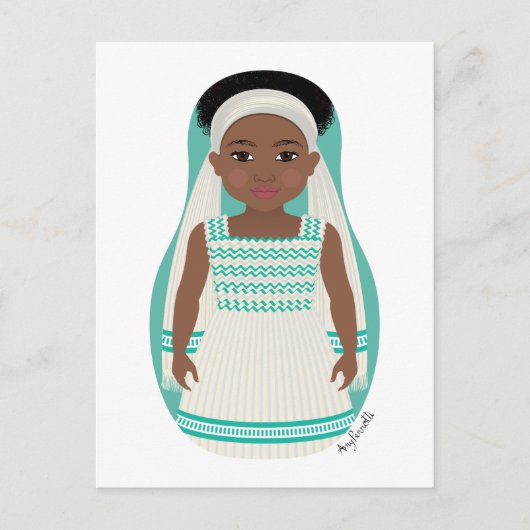 Carte postale éthiopienne Matryoshka (Devant)