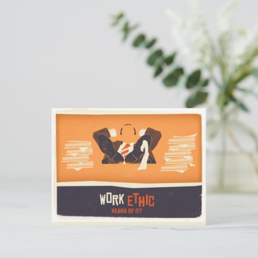 Carte Postale Éthique du travail (Debout devant)
