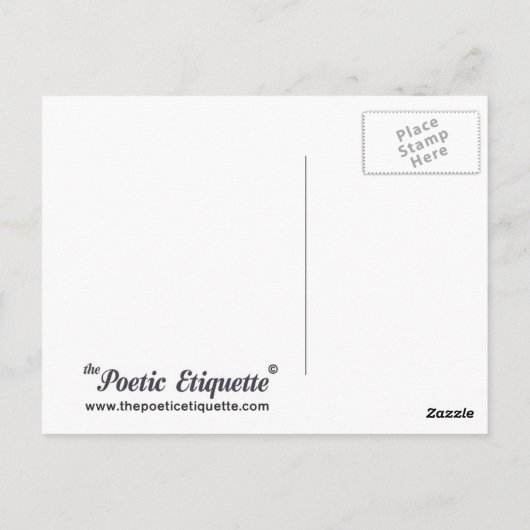 Carte Postale Éthique du travail (Dos)