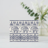 Carte Postale Ethnic Tribal Aztec Elephant Pattern (Debout devant)