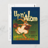 Carte Postale Étiquette California Carrots Crate (Devant / Derrière)