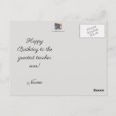 Carte postale Étiquette d'avertissement (Dos)