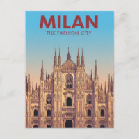 Étiquette de bagage de la cathédrale de Milan