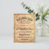 Carte Postale étiquette de beauté français vintage (Debout devant)