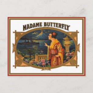 Carte Postale Étiquette de boîte à cigares vintage