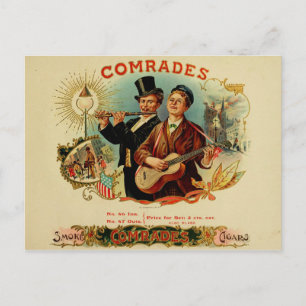 Carte Postale Étiquette de boîte à cigares vintage