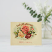 Carte Postale Étiquette de boîte à cigares vintage (Debout devant)