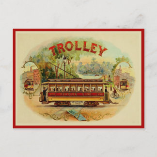 Carte Postale Étiquette de boîte à cigares vintage