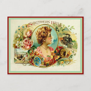 Carte Postale Étiquette de boîte à cigares vintage