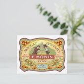 Carte Postale Étiquette de bonbons français vintage (Debout devant)