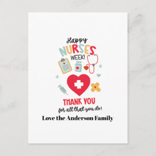 Carte Postale Étiquette de cadeau d'appréciation pour INFIRMIÈRE