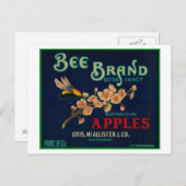 Carte Postale Étiquette de cadence d'abeilles (Devant / Derrière)