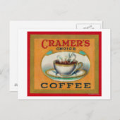 Carte Postale étiquette de café Cramer's Choice (Devant / Derrière)