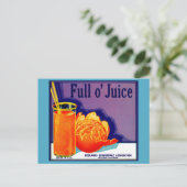 Carte Postale Étiquette de caisse d'oranges Full o’ Juice des an (Debout devant)